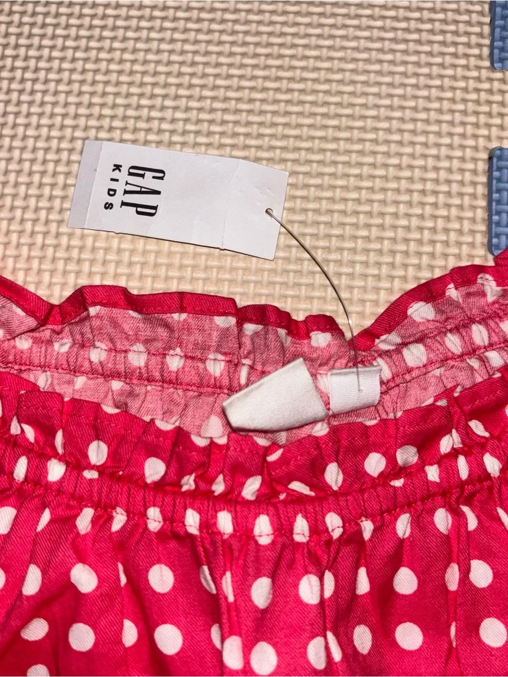 Gap Kids red and white polka dot romper
